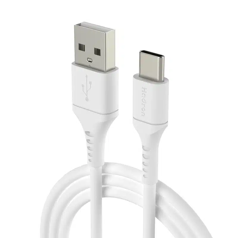 کابل USB به USB-C هادرون مدل HTC-A-C01 طول ۱ متر – کابل شارژ سریع Type-C با کیفیت بالا برای شارژ و انتقال داده